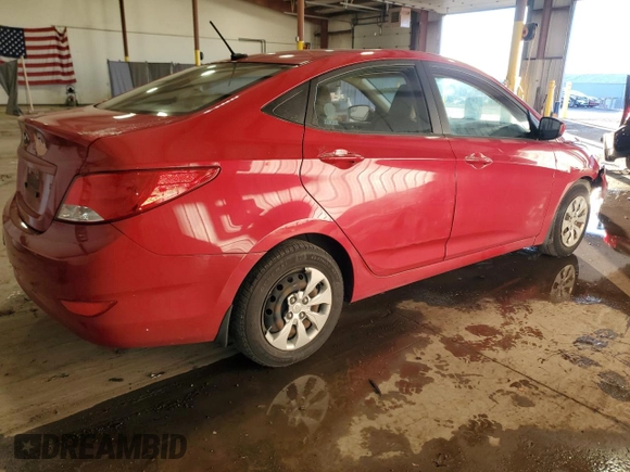 2016 Hyundai Accent SE with VIN KMHCT4AEXGU150637, listed as a Copart auction lot 87319164 with 77,996 mi miles and Salvage Title. Bid and sale history available at carsss.com. Image 3.