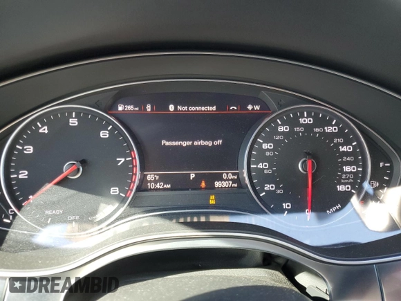 2017 Audi A6 Premium Plus with VIN WAUG8AFC7HN015492, listed as a Copart auction lot 40281993 with 99,307 mi miles. Bid and sale history available at carsss.com. Image 9.