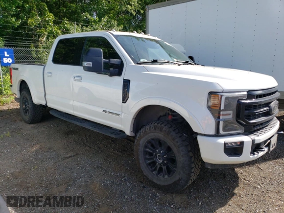 2020 Ford F-350 XL with VIN 1FT8W3BT7LEE78594, listed as a Copart auction lot 60691945 with 80,645 mi miles and Salvage title. Bid and sale history available at DreamBid. Image 4.
