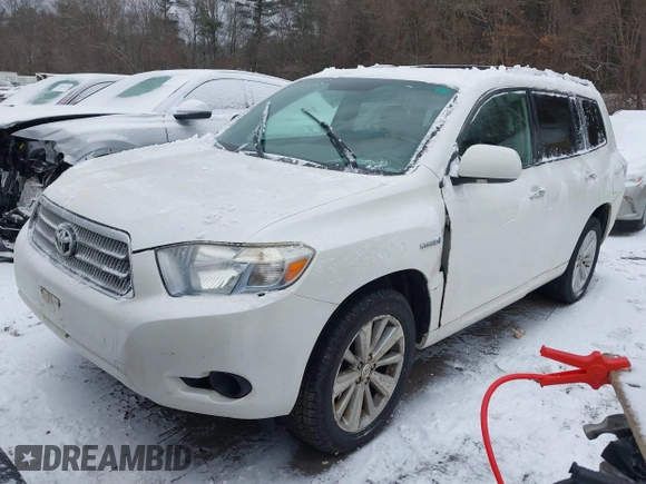 2009 Toyota Highlander Hybrid with VIN JTEEW41A992037404, listed as a IAAI auction lot 41434265 with 197,608 mi miles. Bid and sale history available at carsss.com. Image 2.
