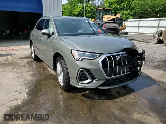2024 Audi Q3 S line Premium with VIN WA1DECF33R1130720, listed as a Copart auction lot 59292025 with 15,949 mi miles and Salvage title. Bid and sale history available at DreamBid. Image 14.