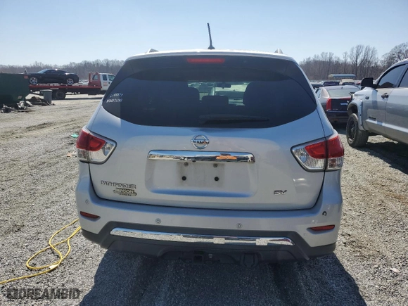 2013 Nissan Pathfinder SV with VIN 5N1AR2MN1DC601042, listed as a Copart auction lot 48748695 with 182,279 mi miles and Salvage Title. Bid and sale history available at carsss.com. Image 6.