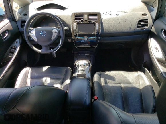 2015 Nissan LEAF SV with VIN 1N4AZ0CP2FC317178, listed as a Copart auction lot 59103363 with 54,840 mi miles. Bid and sale history available at carsss.com. Image 8.