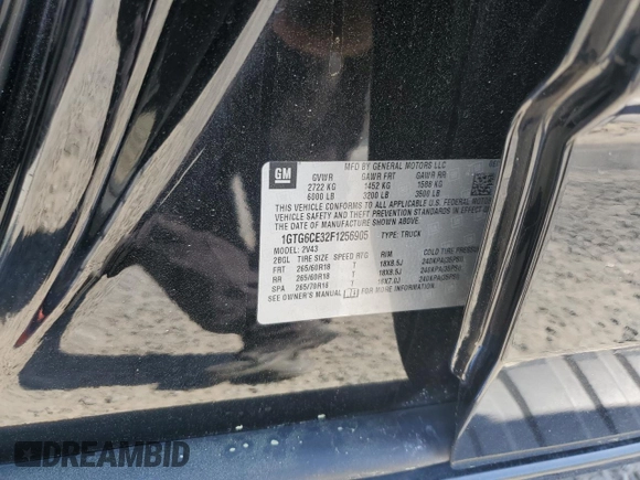 2015 GMC Canyon 4WD SLT with VIN 1GTG6CE32F1256905, listed as a Copart auction lot 53630855 with 79,281 mi miles and Salvage Title. Bid and sale history available at carsss.com. Image 12.