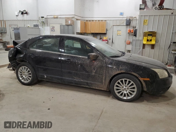 2007 Mercury Milan Premier with VIN 3MEHM08117R605643, listed as a Copart auction lot 57292535 with 218,869 mi miles and Salvage title. Bid and sale history available at DreamBid. Image 4.
