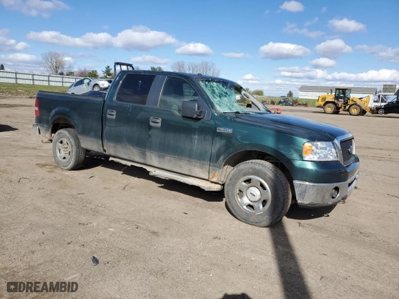 2008 Ford F-150 XLT with VIN 1FTPW14V68KD62200, listed as a Copart auction lot 51900495 with 201,601 mi miles and Salvage Title. Bid and sale history available at carsss.com. Image 4.