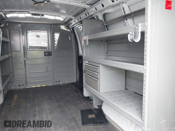 2018 Chevrolet Express Cargo with VIN 1GCWGAFP0J1342902, listed as a IAAI auction lot 42568676 with 98,489 mi miles and . Bid and sale history available at DreamBid. Image 20.