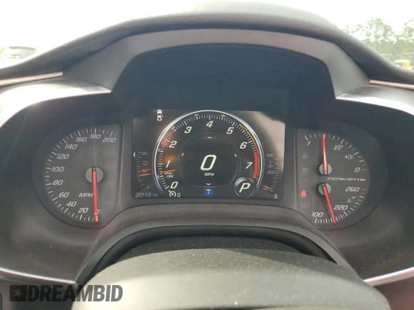 2016 Chevrolet Corvette Z51 2LT with VIN 1G1YK3D75G5122610, listed as a Copart auction lot 72325114 with 29,159 mi miles and Clean Title. Bid and sale history available at carsss.com. Image 9.