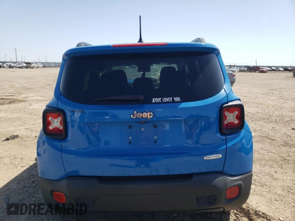 2015 Jeep Renegade Latitude with VIN ZACCJABT1FPB34509, listed as a Copart auction lot 52990165 with 53,098 mi miles and Salvage Title. Bid and sale history available at DreamBid. Image 6.