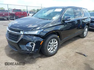 2023 Chevrolet Traverse LS with VIN 1GNERFKWXPJ265049, listed as a IAAI auction lot 42554797 with 23,385 mi miles and . Bid and sale history available at DreamBid. Image 2.