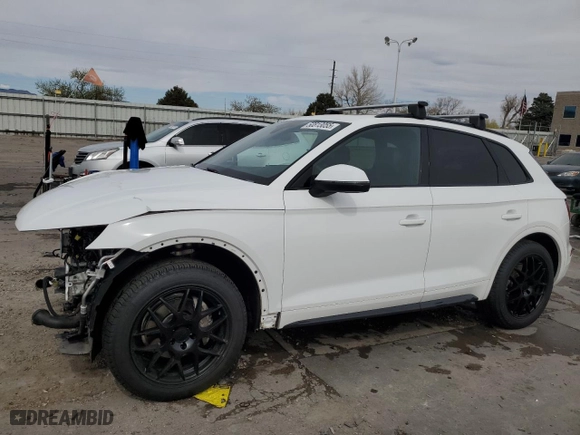 2020 Audi Q5 Premium with VIN WA1ANAFY1L2103259, listed as a Copart auction lot 50813055 with 75,008 mi miles and Salvage Title. Bid and sale history available at carsss.com. Image 1.