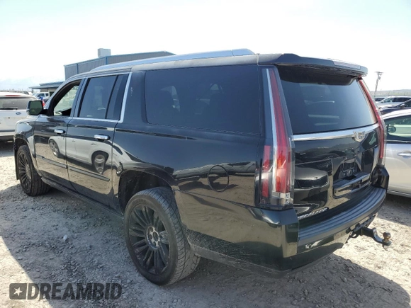 2015 Cadillac Escalade ESV Platinum z VIN 1GYS4UKJ4FR596321, wystawiony jako Copart lot #54002615 z przebiegiem 235 757 mil mil oraz Czysty tytuł • Clean title. Historia ofert i sprzedaży dostępna na DreamBid. Obrazek 2.