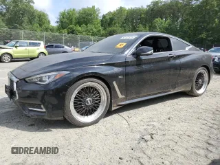 2017 Infiniti Q60 Premium with VIN JN1EV7EL1HM550172, listed as a Copart auction lot 60132375 with 110,704 mi miles and Salvage title. Bid and sale history available at DreamBid. Image 1.