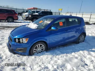 2016 Chevrolet Sonic LT with VIN 1G1JC6SB0G4171551, listed as a Copart auction lot 41463275 with 75,606 mi miles and Salvage Title. Bid and sale history available at carsss.com. Image 1.
