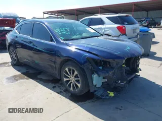 2015 Acura TLX with VIN 19UUB1F39FA018293, listed as a IAAI auction lot 41645461 with 76,068 mi miles. Bid and sale history available at carsss.com. Image 1.