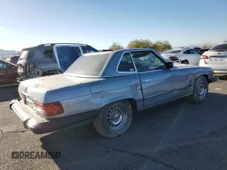 1984 Mercedes-Benz 380 380SL with VIN WDBBA45A4EA012506, listed as a Copart auction lot 84823384 with 124,770 mi miles and Salvage Title. Bid and sale history available at carsss.com. Image 3.
