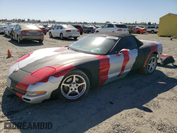 1999 Chevrolet Corvette with VIN 1G1YY32GXX5104962, listed as a Copart auction lot 75454954 with 154,618 mi miles and Salvage Title. Bid and sale history available at carsss.com. Image 1.