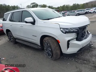 2024 Chevrolet Tahoe RST with VIN 1GNSCRKD5RR388203, listed as a IAAI auction lot 41849543 with 12,965 mi miles and . Bid and sale history available at DreamBid. Image 1.