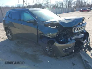 2018 Jeep Compass Altitude with VIN 3C4NJDBB2JT284521, listed as a IAAI auction lot 41612076 with 123,170 mi miles and . Bid and sale history available at DreamBid. Image 1.