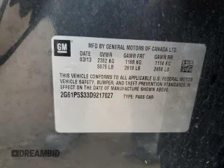 2013 Cadillac XTS Luxury z VIN 2G61P5S33D9217027, wystawiony jako Copart lot #56358835 z przebiegiem 82 644 mil mil oraz Szkoda całkowita • Salvage title. Historia ofert i sprzedaży dostępna na DreamBid. Obrazek 13.