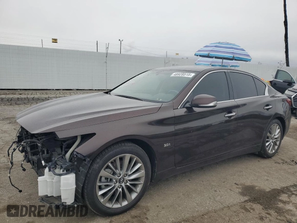 2019 Infiniti Q50 Luxe с VIN JN1EV7AP7KM511845, выставлен на аукционе Copart как лот 48928515 с пробегом 59 022 миль миль и Списание • Salvage title. История ставок и продаж доступна на DreamBid. Изображение 1.