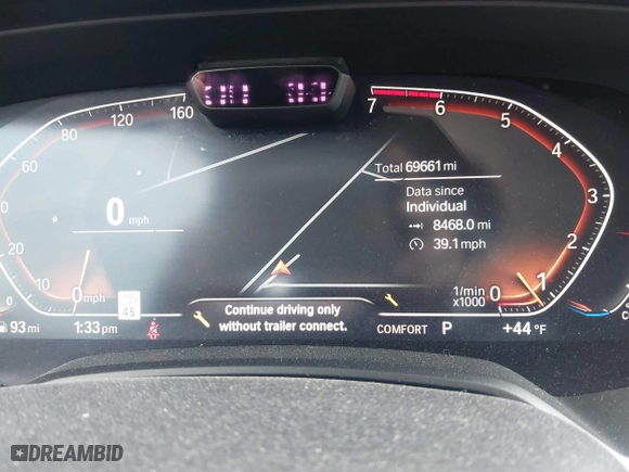 2019 BMW X7 xDrive50i with VIN 5UXCX4C58KLS35818, listed as a IAAI auction lot 41750098 with 69,661 mi miles. Bid and sale history available at carsss.com. Image 7.