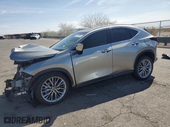 2025 Lexus NX 350h Premium with VIN 2T2GKCEZ3SC040255, listed as a Copart auction lot 52103885 with 7,288 mi miles and Salvage title. Bid and sale history available at DreamBid. Image 1.