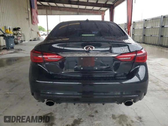2020 Infiniti Q50 Luxe with VIN JN1EV7AP7LM201177, listed as a Copart auction lot 59437585 with 64,267 mi miles and Non repairable. Bid and sale history available at DreamBid. Image 6.