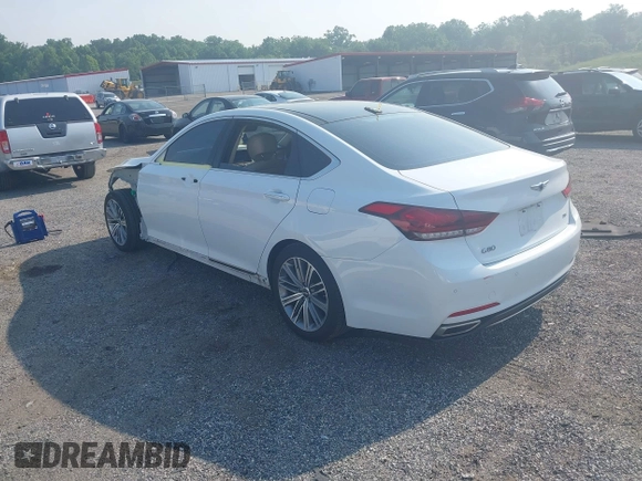 2018 Genesis G80 3.8L with VIN KMHGN4JE5JU234464, listed as a IAAI auction lot 42475378 with 86,243 mi miles and . Bid and sale history available at DreamBid. Image 3.