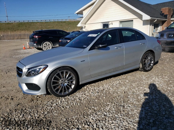 2016 Mercedes-Benz C 450 AMG with VIN 55SWF6EB2GU108099, listed as a Copart auction lot 52145215 with 10,367 mi miles and Salvage Title. Bid and sale history available at carsss.com. Image 1.