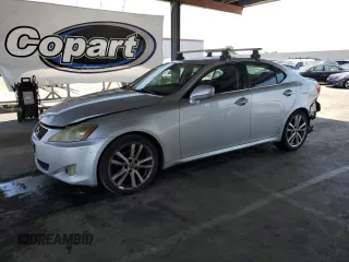 2006 Lexus IS 250 z VIN JTHBK262262010550, wystawiony jako Copart lot #59974205 z przebiegiem 191 512 mil mil oraz Szkoda całkowita • Salvage title. Historia ofert i sprzedaży dostępna na DreamBid. Obrazek 1.