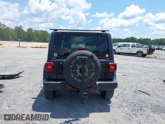 2021 Jeep Wrangler Unlimited Sahara with VIN 1C4HJXEN9MW681422, listed as a IAAI auction lot 42563426 with 48,582 mi miles and . Bid and sale history available at DreamBid. Image 16.