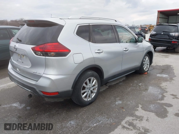 2017 Nissan Rogue SV with VIN KNMAT2MV1HP585073, listed as a IAAI auction lot 41173945 with 112,854 mi miles. Bid and sale history available at carsss.com. Image 4.