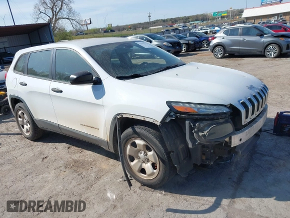 2014 Jeep Cherokee Sport with VIN 1C4PJMAB5EW171799, listed as a IAAI auction lot 41979110 with 155,851 mi miles. Bid and sale history available at carsss.com. Image 1.