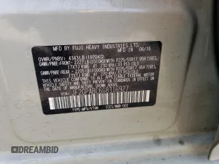 2016 Subaru Crosstrek Premium z VIN JF2GPABC6G8316927, wystawiony jako Copart lot #56492805 z przebiegiem 95 260 mil mil oraz Szkoda całkowita • Salvage title. Historia ofert i sprzedaży dostępna na DreamBid. Obrazek 12.