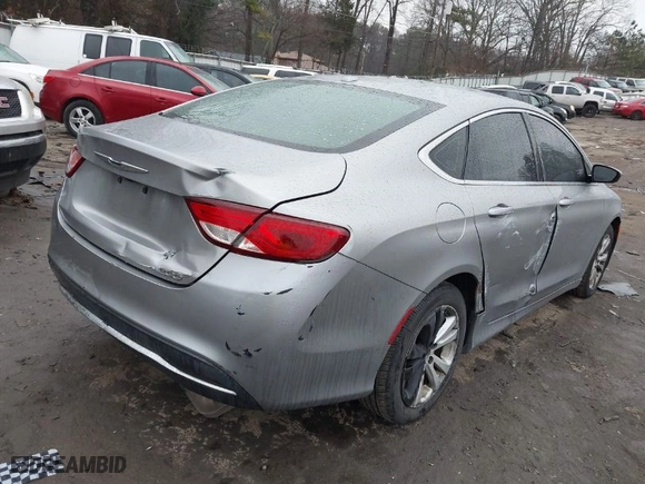 2015 Chrysler 200 Limited with VIN 1C3CCCAB3FN697217, listed as a IAAI auction lot 41536433 with 194,840 mi miles. Bid and sale history available at carsss.com. Image 4.