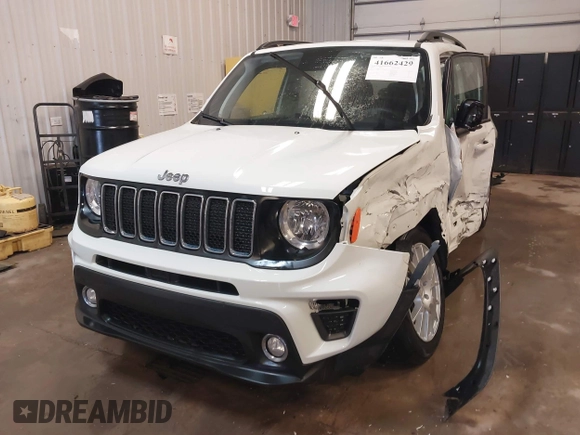 2020 Jeep Renegade Latitude with VIN ZACNJABB4LPL26676, listed as a IAAI auction lot 41662429 with 94,898 mi miles and . Bid and sale history available at DreamBid. Image 2.