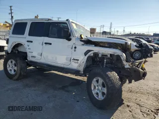 2021 Jeep Wrangler Unlimited Sport with VIN 1C4HJXKN6MW652237, listed as a Copart auction lot 75054554 with Not provided miles and Salvage title. Bid and sale history available at DreamBid. Image 4.