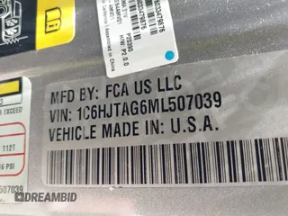 2021 Jeep Gladiator Willys z VIN 1C6HJTAG6ML507039, wystawiony jako IAAI lot #42057637 z przebiegiem 69 443 mil mil oraz . Historia ofert i sprzedaży dostępna na DreamBid. Obrazek 9.