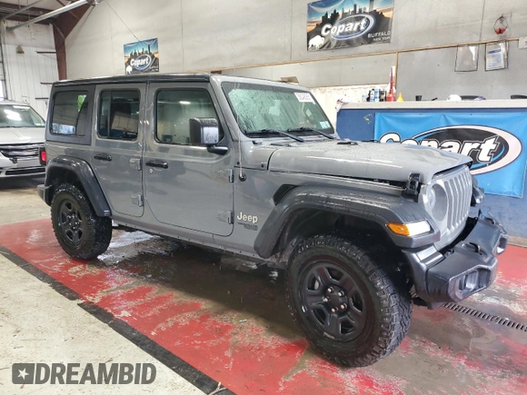 2018 Jeep Wrangler Unlimited Sport with VIN 1C4HJXDN7JW300342, listed as a Copart auction lot 58048065 with 52,791 mi miles and Salvage title. Bid and sale history available at DreamBid. Image 4.