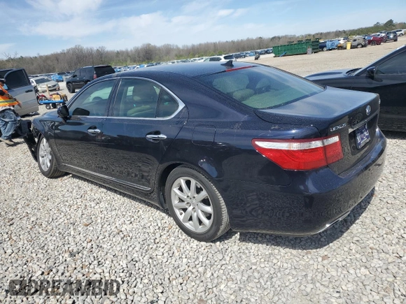 2009 Lexus LS 460 with VIN JTHBL46F495086267, listed as a Copart auction lot 50004355 with 114,937 mi miles and Salvage Title. Bid and sale history available at DreamBid. Image 2.