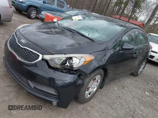 2015 Kia Forte LX with VIN KNAFK4A67F5307026, listed as a IAAI auction lot 41845331 with 163,865 mi miles. Bid and sale history available at carsss.com. Image 2.