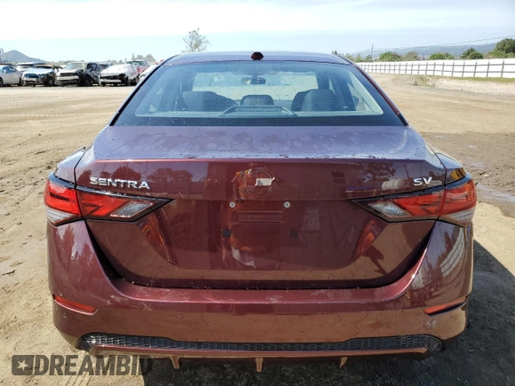 2024 Nissan Sentra SV with VIN 3N1AB8CV1RY337612, listed as a Copart auction lot 54198455 with 21,141 mi miles and Clean Title. Bid and sale history available at DreamBid. Image 6.