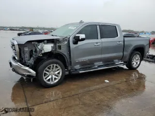 2021 GMC Sierra 1500 Limited SLT with VIN 1GTU9DET2MZ128839, listed as a Copart auction lot 69487384 with 98,081 mi miles and Clean Title. Bid and sale history available at carsss.com. Image 1.