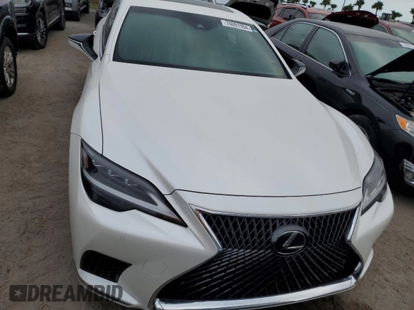 2023 Lexus LS 500 z VIN JTHD51FF5P5018025, wystawiony jako Copart lot #74091954 z przebiegiem Nie podano mil oraz Szkoda całkowita • Salvage title. Historia ofert i sprzedaży dostępna na DreamBid. Obrazek 5.