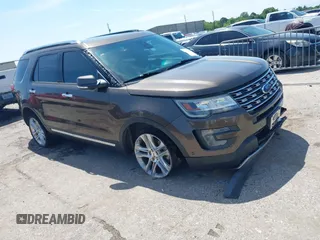 2016 Ford Explorer Limited z VIN 1FM5K7F86GGB86145, wystawiony jako IAAI lot #42173535 z przebiegiem 58 549 mil mil oraz . Historia ofert i sprzedaży dostępna na DreamBid. Obrazek 1.