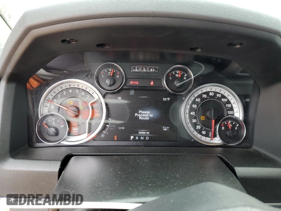 2019 Ram 1500 Classic Warlock with VIN 1C6RR6GG5KS692855, listed as a Copart auction lot 42492595 with 42,058 mi miles and Salvage Title. Bid and sale history available at carsss.com. Image 9.