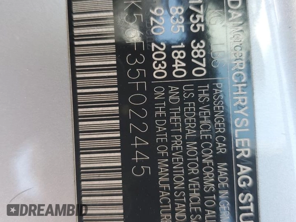 2005 Mercedes-Benz SLK 230/320 z VIN WDBWK56F35F022445, wystawiony jako Copart lot #53708015 z przebiegiem 130 264 mil mil oraz Szkoda całkowita • Salvage title. Historia ofert i sprzedaży dostępna na DreamBid. Obrazek 12.