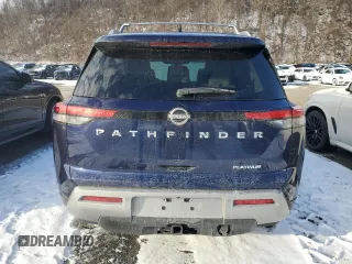 2022 Nissan Pathfinder Platinum with VIN 5N1DR3DH1NC219172, listed as a Copart auction lot 50154845 with 57,108 mi miles and Salvage title. Bid and sale history available at DreamBid. Image 6.