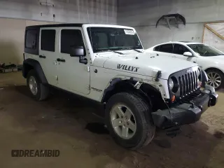 2017 Jeep Wrangler Unlimited Sport with VIN 1C4BJWDG1HL688424, listed as a Copart auction lot 51036035 with 130,499 mi miles and Salvage title. Bid and sale history available at DreamBid. Image 4.